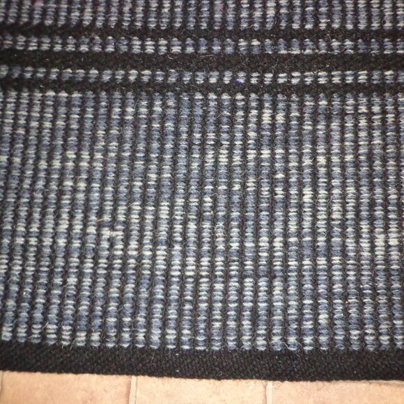 NWT Dash & Albert Malta Navy Woven Wool Rug (Annie Selke Company) Handmade - Picture 3 of 16